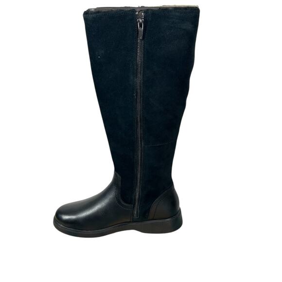 Clarks Unstructured Leather Tall Shaft Boots Un Elda Hi Black Size 6 NIB - Picture 8 of 13